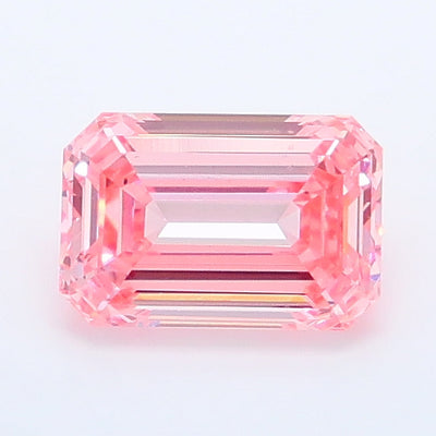 1.08 carat fancy vivid pink emerald lab grown diamond VS2 clarity