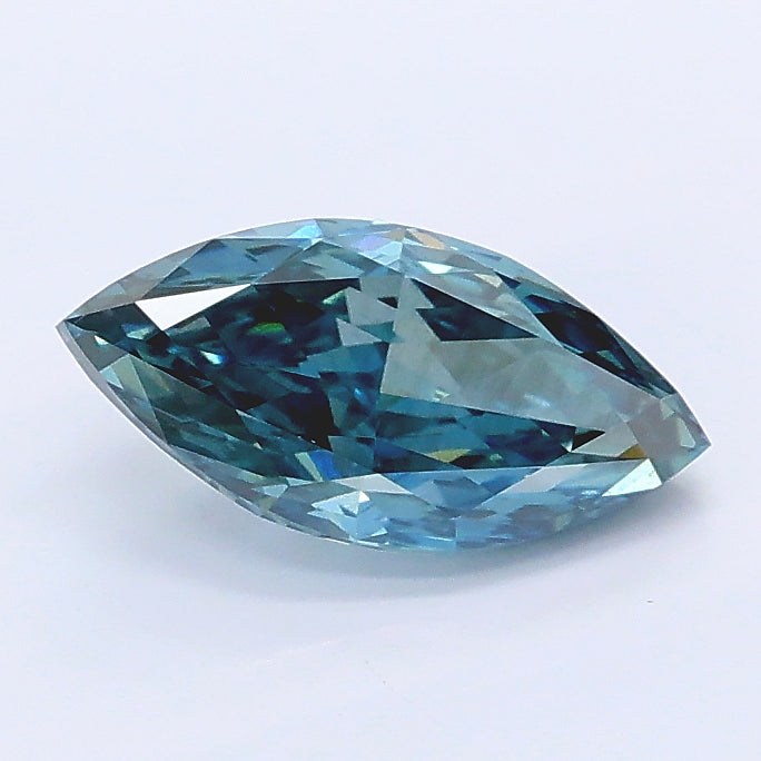 1.03 carat fancy deep blue marquise lab grown diamond VS2 clarity
