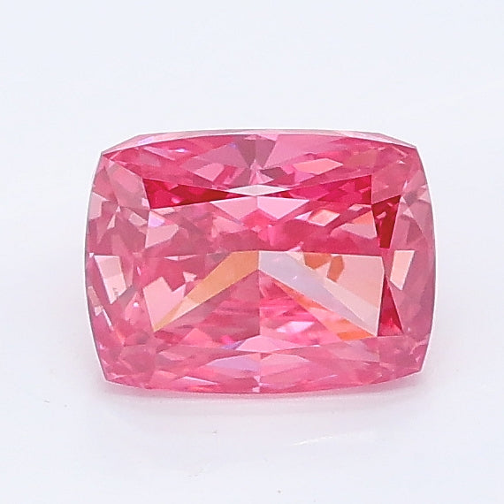 1.03 carat fancy vivid pink cushion lab grown diamond VVS2 clarity