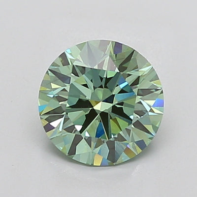 2.29 carat fancy vivid green round lab grown diamond VS2 clarity