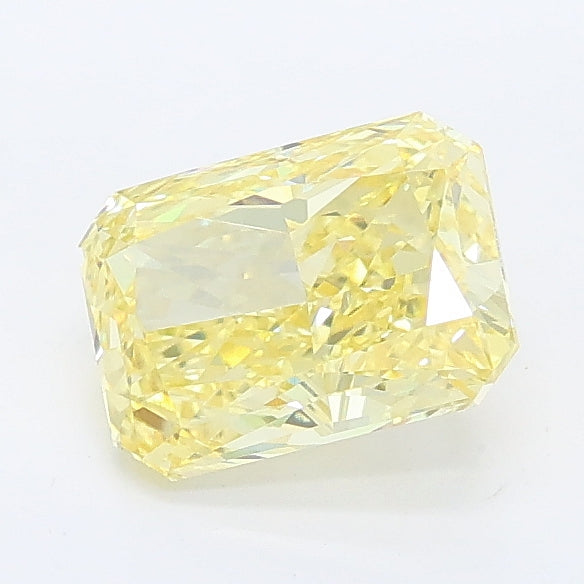 1.13 carat fancy vivid yellow radiant lab grown diamond VS1 clarity