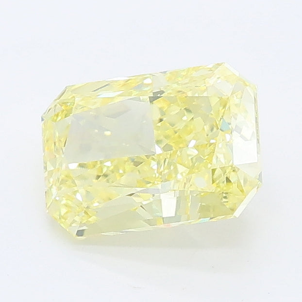 1.40 carat fancy vivid yellow radiant lab grown diamond VS1 clarity