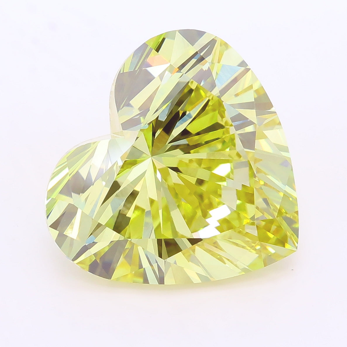 9.00 carat fancy yellow heart lab grown diamond VVS2 clarity