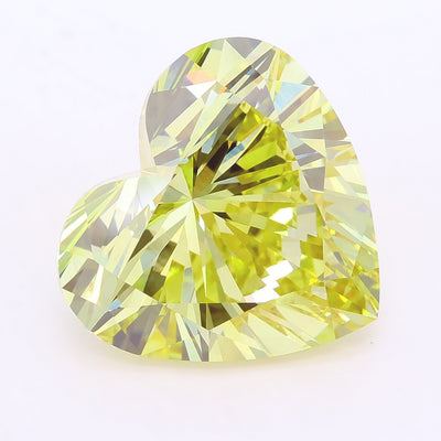 9.00 carat fancy yellow heart lab grown diamond VVS2 clarity