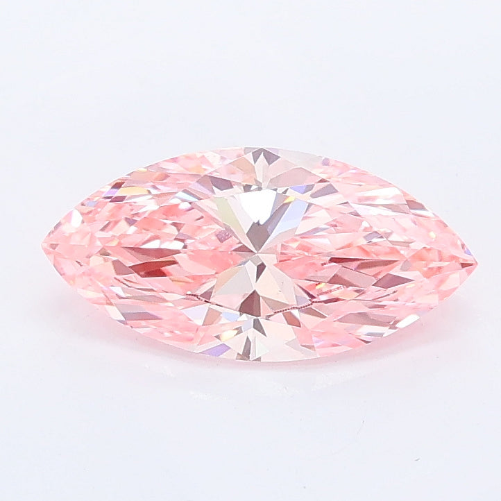 0.99 carat fancy vivid pink marquise lab grown diamond VS1 clarity