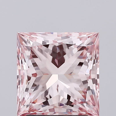 2.43 carat fancy intense pink princess lab grown diamond VVS2 clarity