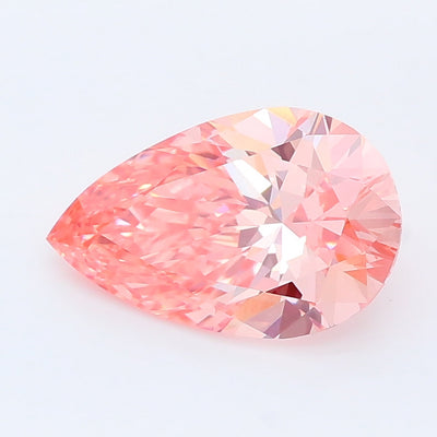 1.55 carat fancy vivid pink pear lab grown diamond VS1 clarity