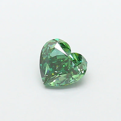 1.00 carat fancy vivid green heart lab grown diamond VS2 clarity