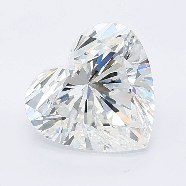 1.28 carat heart lab grown diamond D color VVS2 clarity