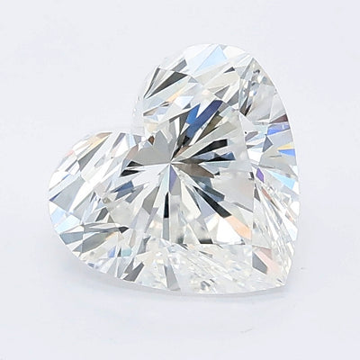 1.28 carat heart lab grown diamond D color VVS2 clarity