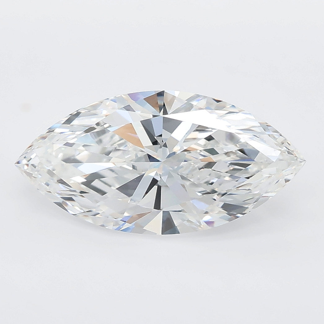 3.01 carat marquise lab grown diamond E color VVS2 clarity