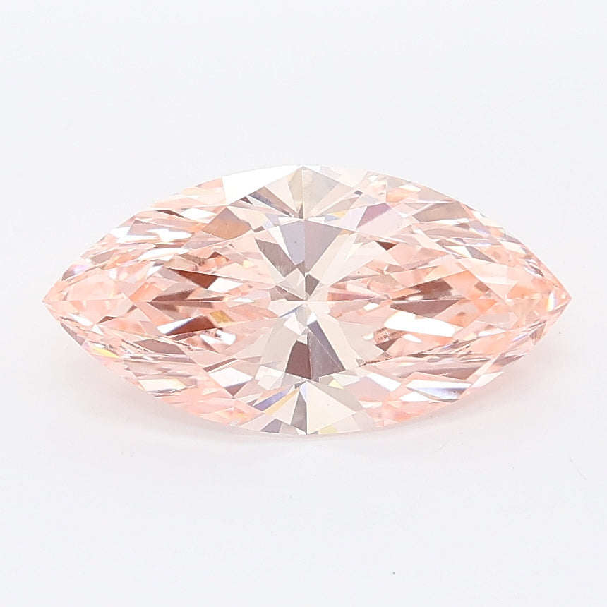 1.68 carat fancy pink marquise lab grown diamond VS1 clarity