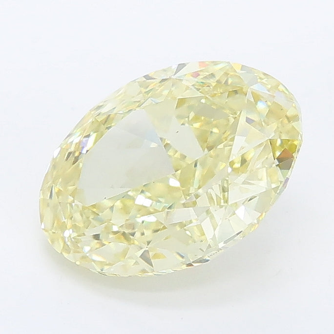 2.40 carat fancy intense yellow oval lab grown diamond VS1 clarity