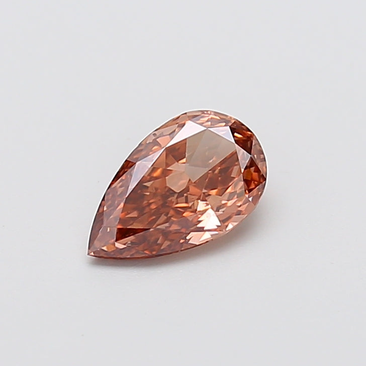 1.01 carat fancy brownish brown pear lab grown diamond VVS2 clarity