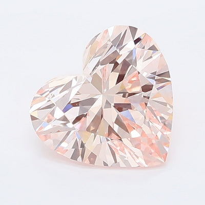 1.27 carat fancy intense pink heart lab grown diamond VVS2 clarity