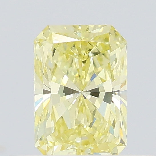 0.41 carat fancy yellow radiant lab grown diamond VVS2 clarity