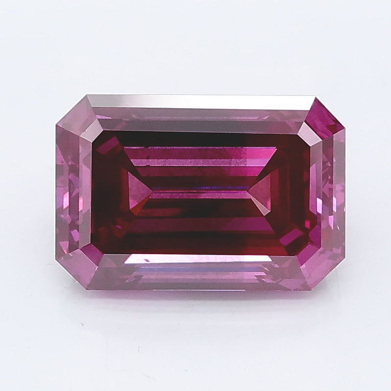 2.63 carat fancy vivid pink emerald lab grown diamond SI1 clarity
