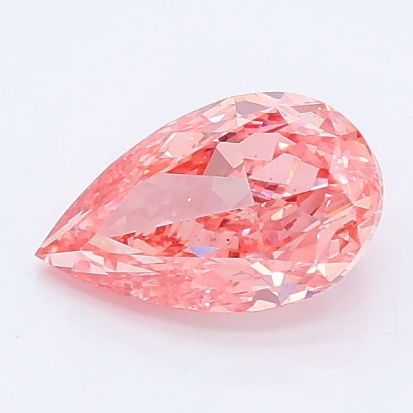 1.03 carat fancy vivid pink pear lab grown diamond VS2 clarity