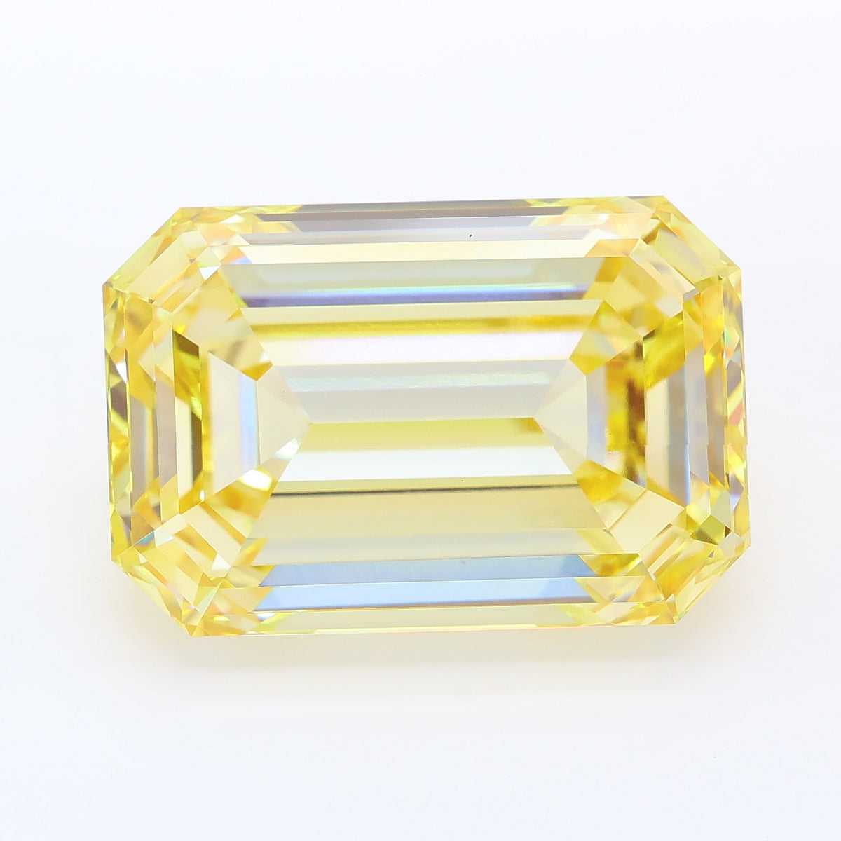15.93 carat fancy yellow emerald lab grown diamond VVS2 clarity