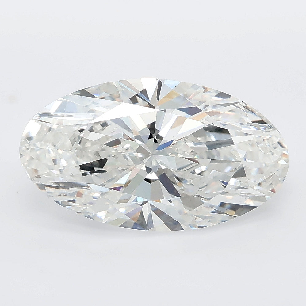 3.58 carat moval lab grown diamond E color VS1 clarity