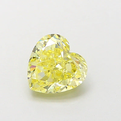 1.52 carat fancy intense yellow heart lab grown diamond VS1 clarity