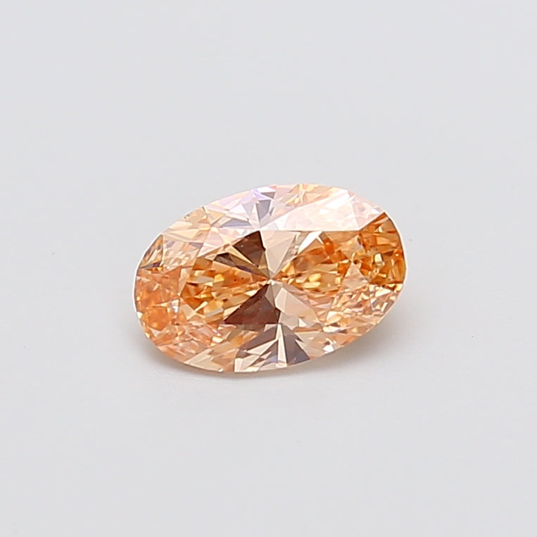 1.02 carat light brown oval lab grown diamond VS1 clarity