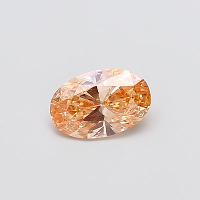 1.02 carat light brown oval lab grown diamond VS1 clarity