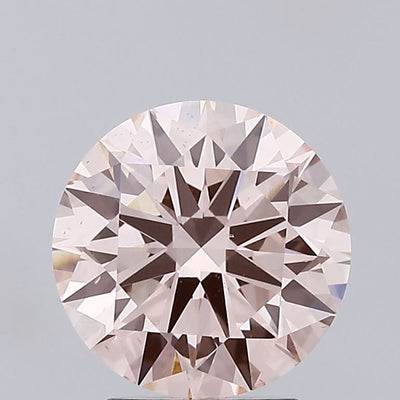 2.49 carat fancy intense pink round lab grown diamond VS1 clarity