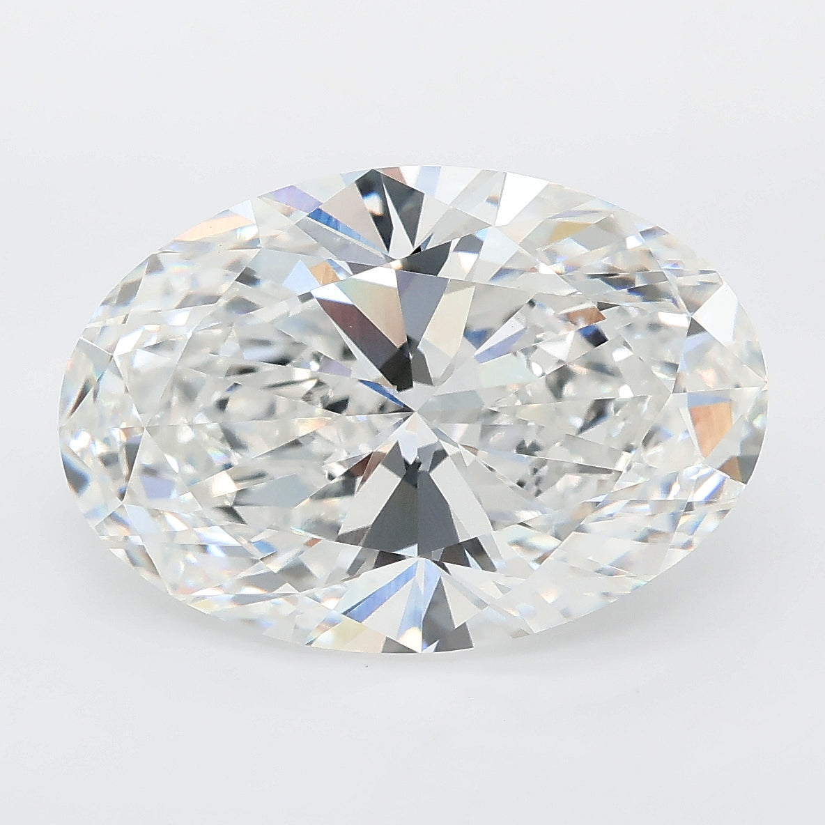 8.07 carat oval lab grown diamond E color VVS2 clarity