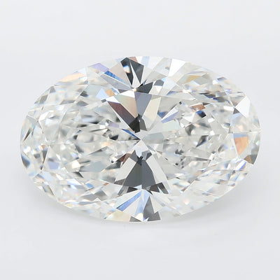 8.07 carat oval lab grown diamond E color VVS2 clarity