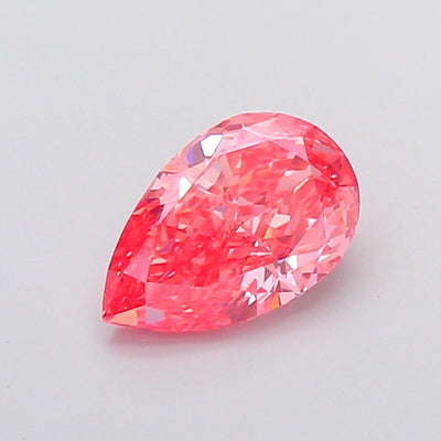 1.64 carat fancy vivid pink pear lab grown diamond VVS2 clarity