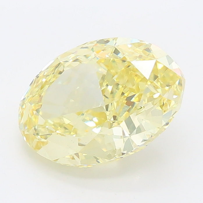 2.65 carat fancy intense yellow oval lab grown diamond VS1 clarity