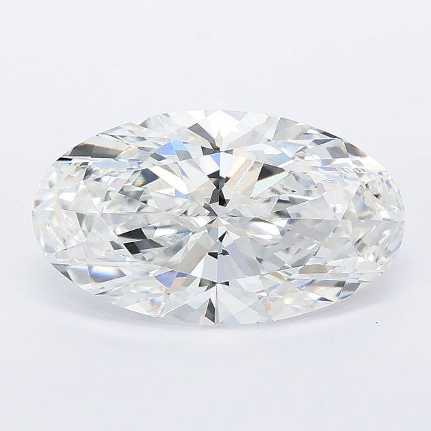 3.56 carat moval lab grown diamond D color VVS2 clarity