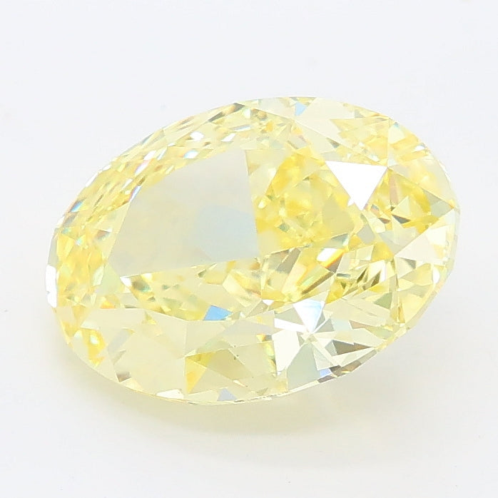 2.65 carat fancy intense yellow oval lab grown diamond VVS2 clarity