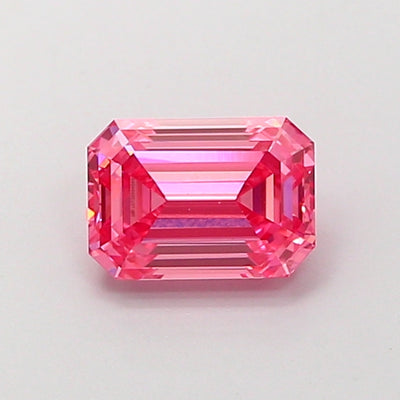 1.03 carat fancy vivid pink emerald lab grown diamond VVS2 clarity