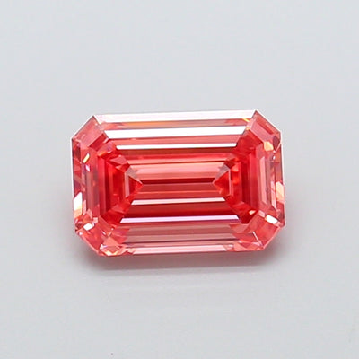 2.02 carat fancy vivid pink emerald lab grown diamond VS1 clarity