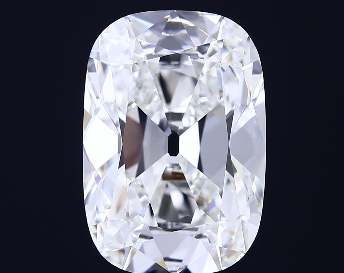 10.08 carat old mine cushion lab grown diamond F color VVS2 clarity
