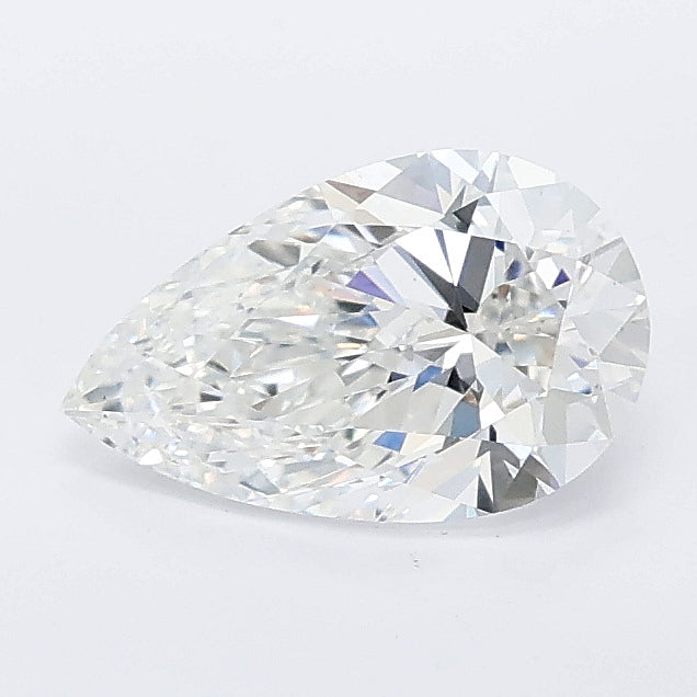 1.01 carat pear lab grown diamond D color VVS2 clarity