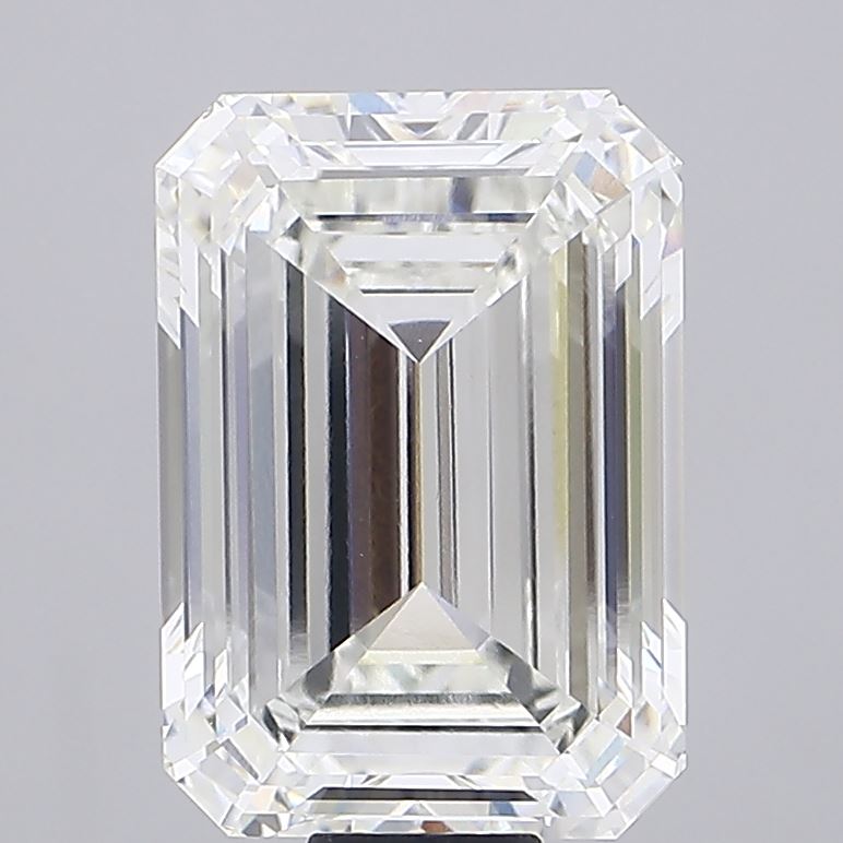 20.03 carat emerald lab grown diamond G color VVS2 clarity
