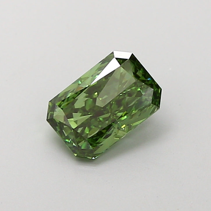 1.05 carat fancy vivid green radiant lab grown diamond VS1 clarity