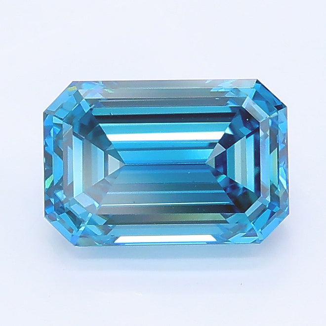 1.67 carat fancy vivid blue emerald lab grown diamond VS1 clarity