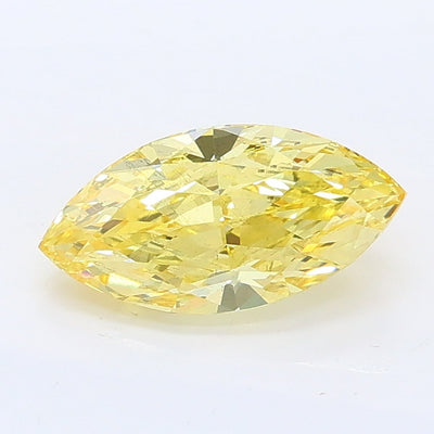 1.01 carat fancy intense yellow marquise lab grown diamond VS2 clarity