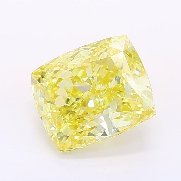 1.06 carat fancy yellow cushion lab grown diamond VS2 clarity