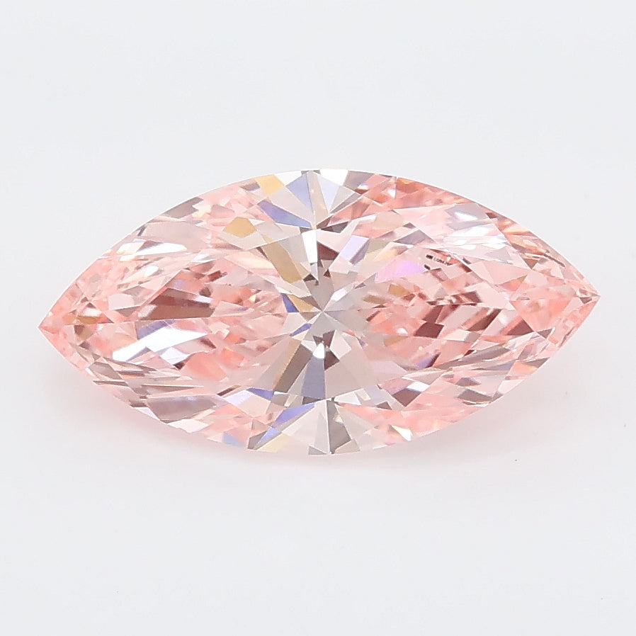 2.00 carat fancy vivid pink marquise lab grown diamond VVS2 clarity