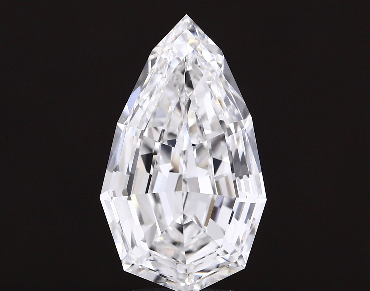 5.13 carat pear lab grown diamond F color VVS2 clarity