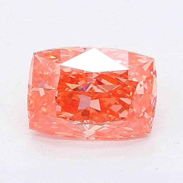 1.01 carat fancy vivid pink cushion lab grown diamond VS1 clarity