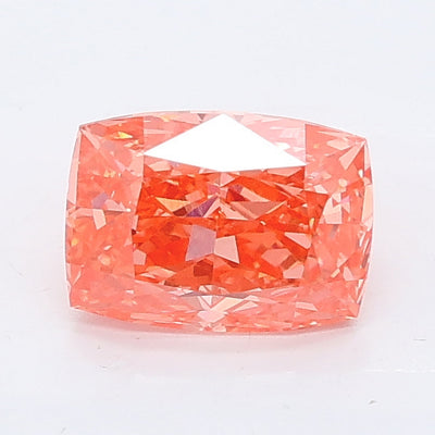 1.01 carat fancy vivid pink cushion lab grown diamond VS1 clarity