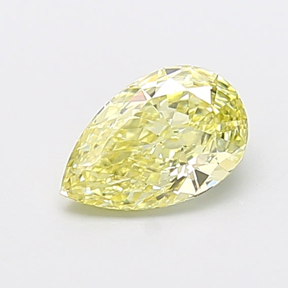 1.06 carat fancy intense yellow pear lab grown diamond VVS2 clarity
