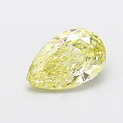 1.06 carat fancy intense yellow pear lab grown diamond VVS2 clarity