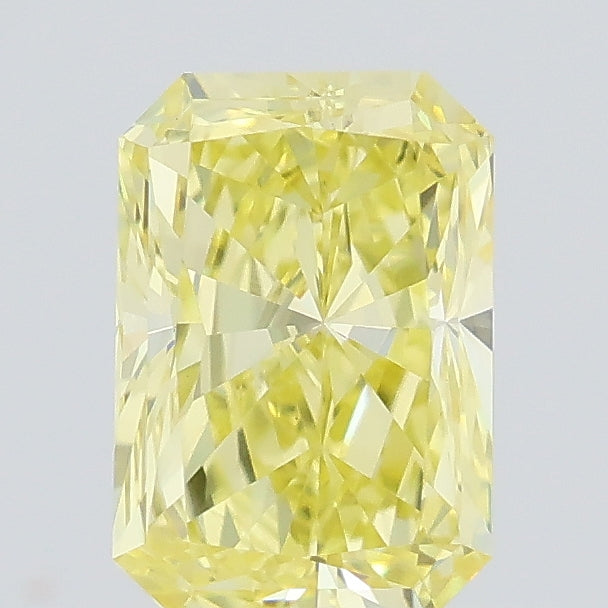 0.70 carat fancy vivid yellow radiant lab grown diamond VVS2 clarity